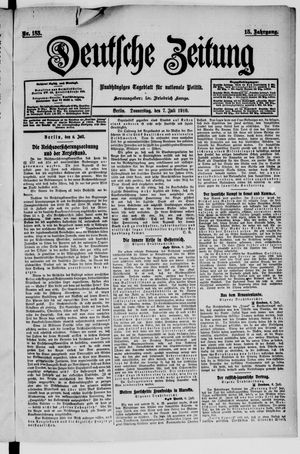 Deutsche Zeitung vom 07.07.1910