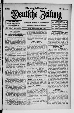 Deutsche Zeitung on Aug 1, 1910