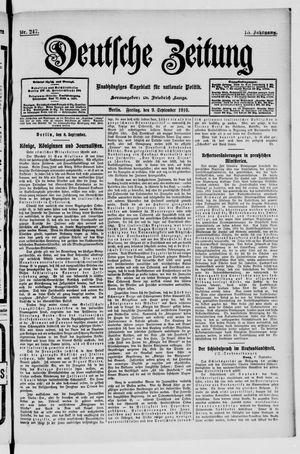Deutsche Zeitung vom 09.09.1910