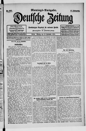 Deutsche Zeitung vom 19.09.1910