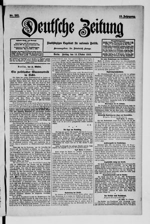 Deutsche Zeitung vom 14.10.1910
