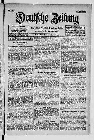 Deutsche Zeitung vom 19.10.1910