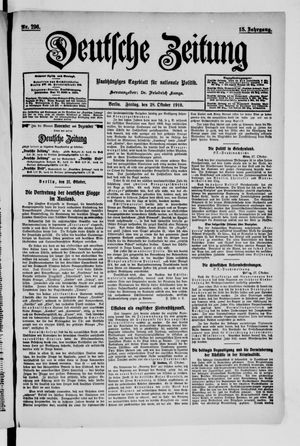 Deutsche Zeitung vom 28.10.1910
