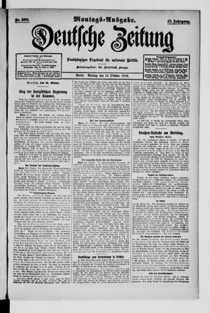 Deutsche Zeitung vom 31.10.1910