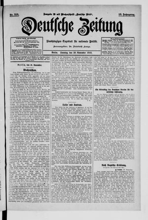 Deutsche Zeitung vom 20.11.1910