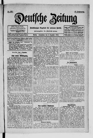 Deutsche Zeitung vom 03.12.1910