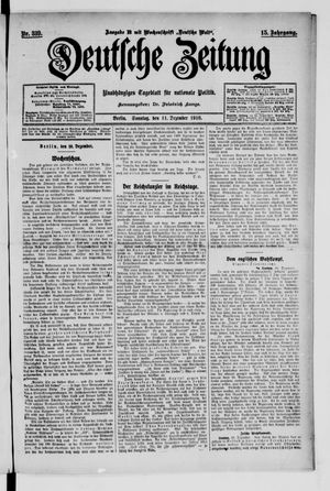 Deutsche Zeitung vom 11.12.1910