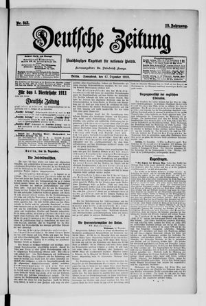 Deutsche Zeitung vom 17.12.1910
