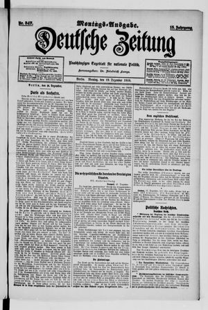Deutsche Zeitung vom 19.12.1910