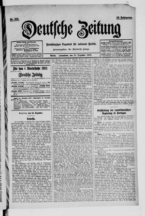 Deutsche Zeitung vom 31.12.1910
