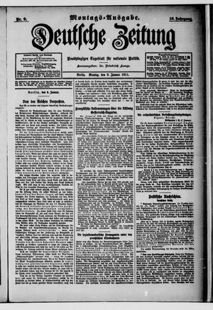 Deutsche Zeitung vom 09.01.1911