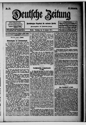 Deutsche Zeitung vom 10.01.1911