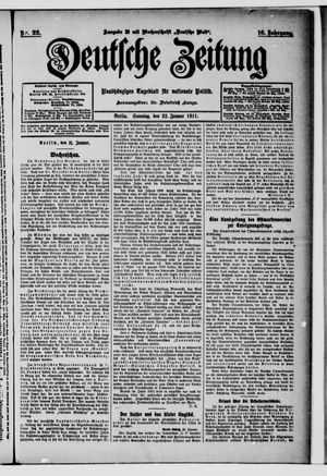 Deutsche Zeitung vom 22.01.1911