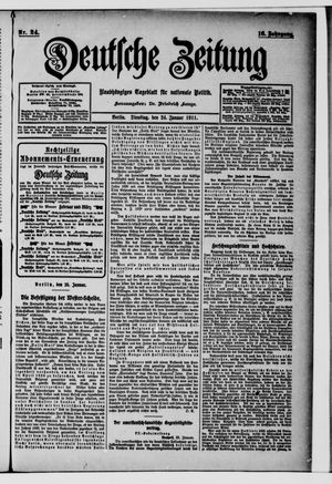 Deutsche Zeitung on Jan 24, 1911