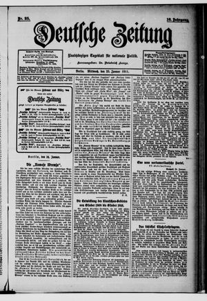 Deutsche Zeitung vom 25.01.1911