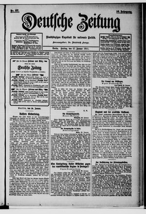 Deutsche Zeitung vom 27.01.1911