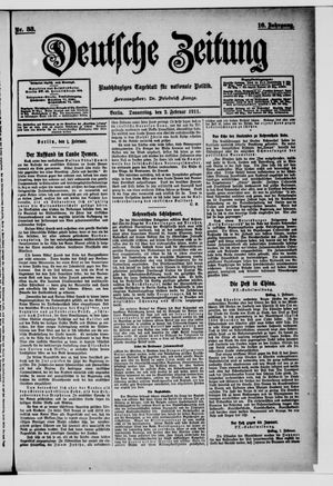 Deutsche Zeitung vom 02.02.1911