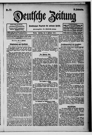 Deutsche Zeitung on Feb 3, 1911