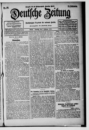 Deutsche Zeitung vom 05.02.1911
