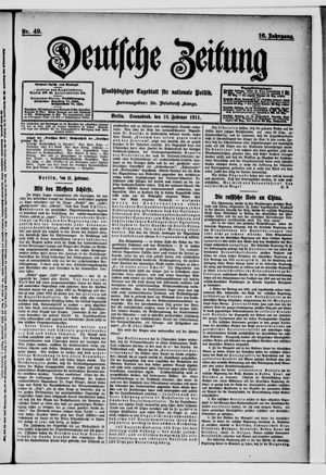 Deutsche Zeitung on Feb 18, 1911