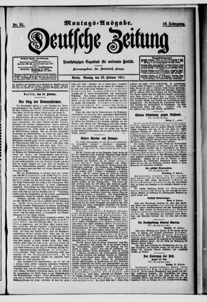 Deutsche Zeitung vom 20.02.1911
