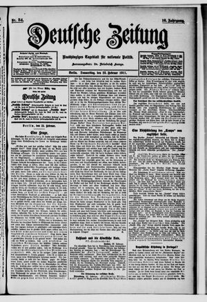 Deutsche Zeitung on Feb 23, 1911