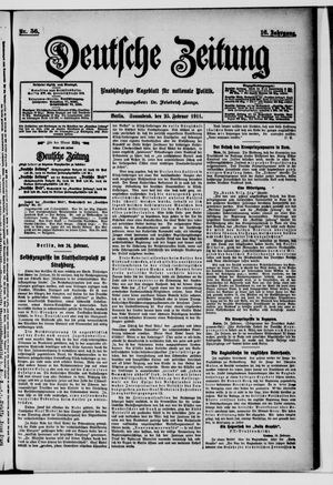 Deutsche Zeitung on Feb 25, 1911
