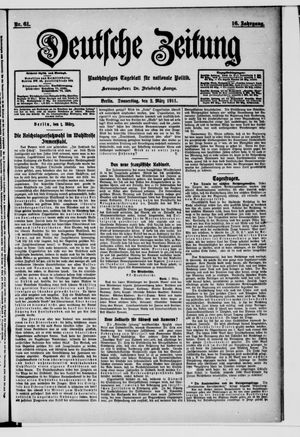 Deutsche Zeitung vom 02.03.1911