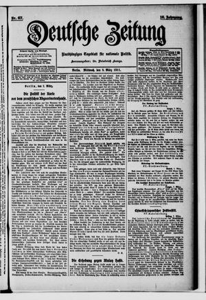 Deutsche Zeitung vom 08.03.1911