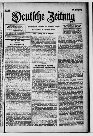 Deutsche Zeitung on Mar 10, 1911