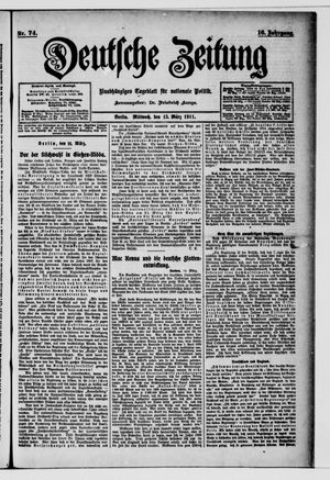 Deutsche Zeitung on Mar 15, 1911