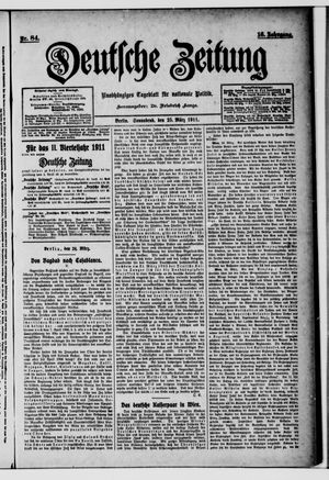 Deutsche Zeitung vom 25.03.1911