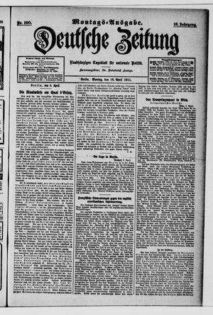 Deutsche Zeitung on Apr 10, 1911