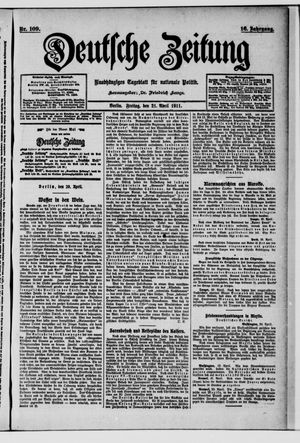 Deutsche Zeitung on Apr 21, 1911