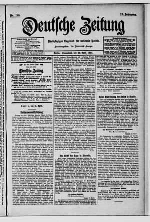 Deutsche Zeitung vom 22.04.1911