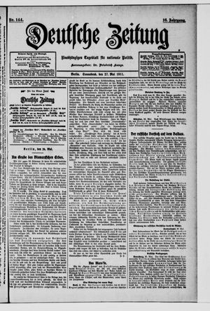 Deutsche Zeitung vom 27.05.1911