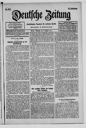 Deutsche Zeitung vom 02.08.1911