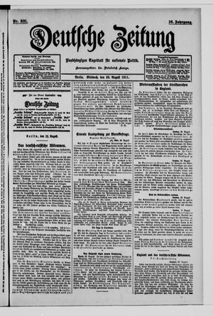 Deutsche Zeitung vom 23.08.1911