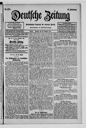 Deutsche Zeitung vom 25.08.1911