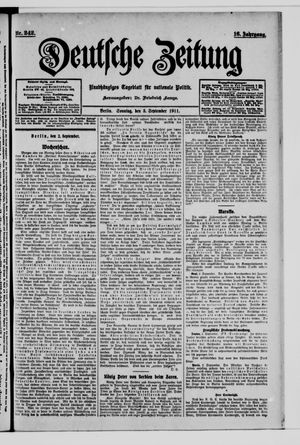 Deutsche Zeitung on Sep 3, 1911