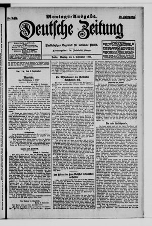Deutsche Zeitung vom 04.09.1911