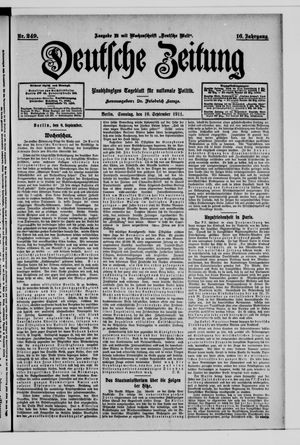 Deutsche Zeitung on Sep 10, 1911