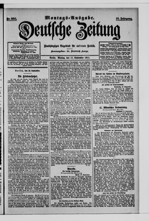 Deutsche Zeitung vom 11.09.1911