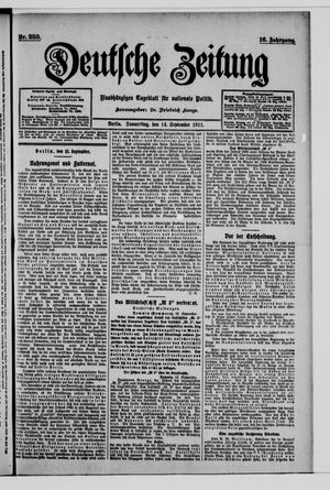 Deutsche Zeitung vom 14.09.1911