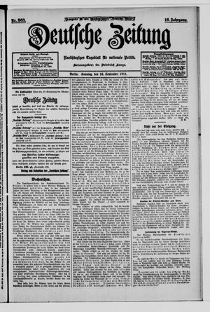 Deutsche Zeitung vom 24.09.1911