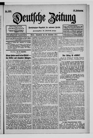 Deutsche Zeitung vom 30.09.1911