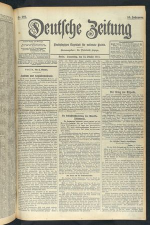 Deutsche Zeitung vom 12.10.1911