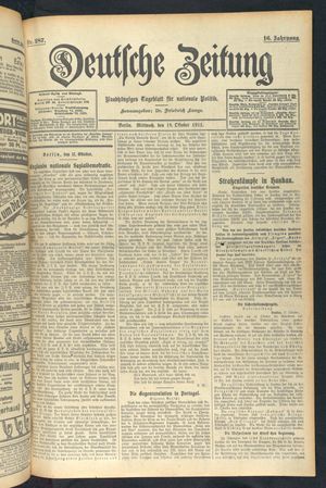 Deutsche Zeitung vom 18.10.1911