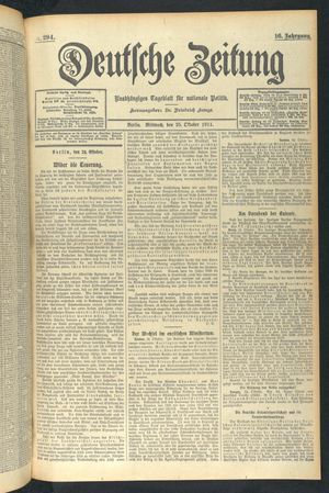 Deutsche Zeitung vom 25.10.1911