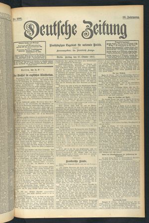 Deutsche Zeitung vom 27.10.1911